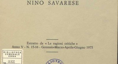 SEZ. SAV. 37 – POESIE INEDITE DI NINO SAVARESE. G. ZAPPULLA MUSCARA’. 1975