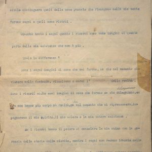 SEZ. SAV. M.35.2.12 - DATTILOSCRITTO SOGNI EO RICORDI. NINO SAVARESE. 1939-40