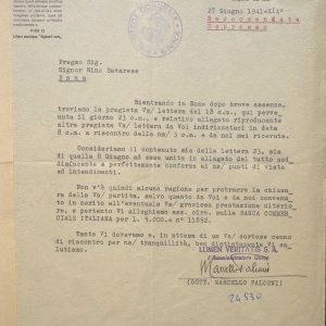 SEZ.SAV. 35.1.273 - LETTEREDOCUMENTI DI NINO SAVARESE