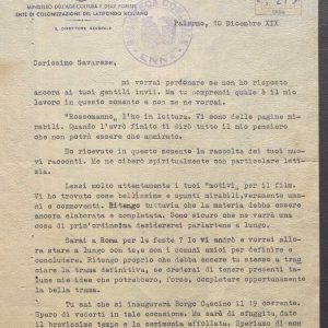 SEZ.SAV. 35.1.275 - LETTEREDOCUMENTI DI NINO SAVARESE