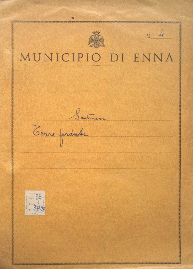 SEZ.SAV. 35.1.279 – TERRE PERDUTE. DRAMMA IN DUECQUADRI. NINO SAVARESE