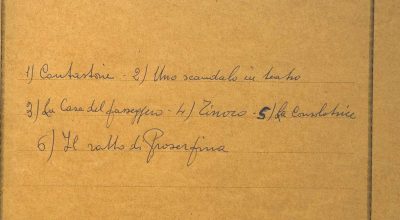 SEZ.SAV. 35.1.281 – CANTASTORIE. UN ATTO IN DUE QUADRI. NINO SAVARESE