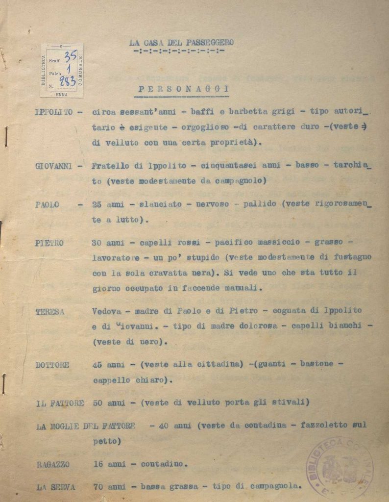 SEZ.SAV. 35.1.283 – LA CASA DEL PASSEGGIO. NINO SAVARESE