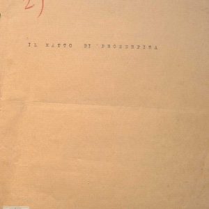 SEZ.SAV. 35.1.286 - IL RATTO DI PROSERPINA. NINO SAVARESE