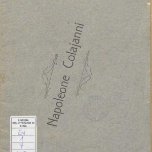 EN.1.7.103-114 - NAPOLEONE COLAJANNI, LETTERE, LIBRI, RIVISTE