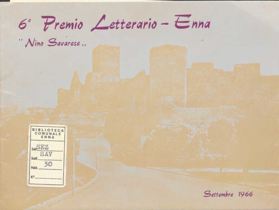 SEZ.SAV. 30 – 6 PREMIO LETTERARIO NINO SAVARESE