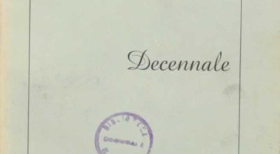 SEZ.SAV. 33 – ISTITUZIONE PREMIO NINO SAVARESE-DECENNALE