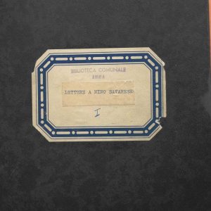 SEZ.SAV. 35.1.221.BIS - LETTERE A NINO SAVARESEPARTE PRIMA. AUTORI VARI
