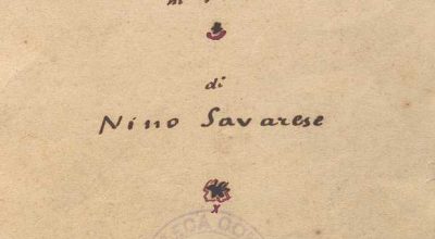 SEZ.SAV. 35.1.228 – LE NOZZE DI LIA. DRAMMA. NINO SAVARESE