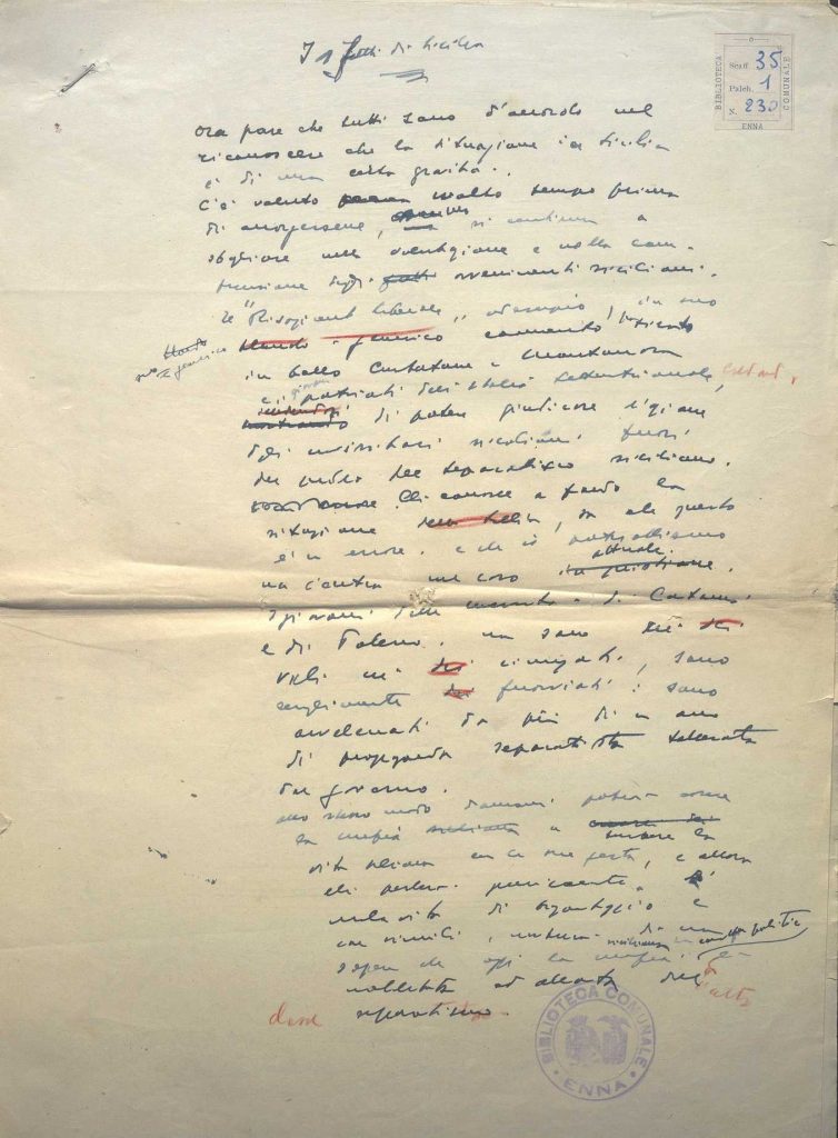 SEZ.SAV. 35.1.230 – I FATTI DI SICILIA. NINO SAVARESE