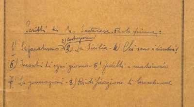 SEZ.SAV. 35.1.246 – SCRITTI DI NINO SAVARESE, PARTE PRIMA