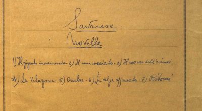 SEZ.SAV. 35.1.247.bis – SCRITTI DI NINO SAVARESE, PARTE SECONDA