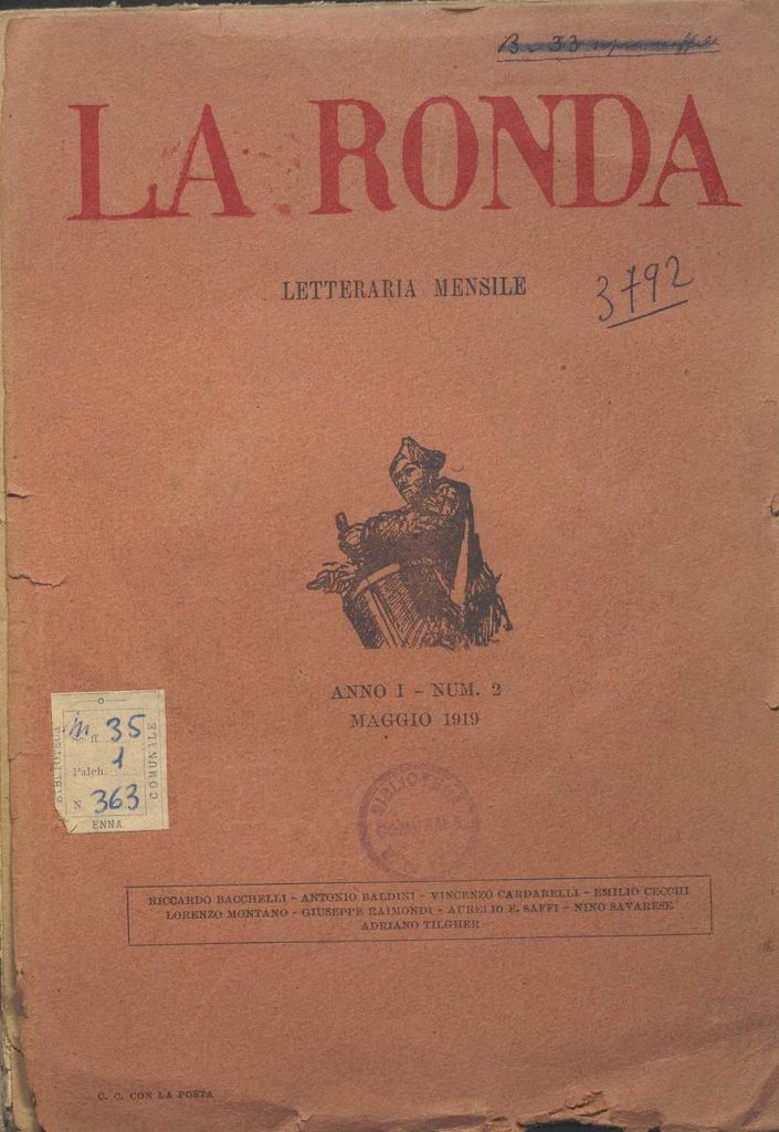 SEZ.SAV. 35.1.363 – LA RONDA, RIVISTA CON AUTORE, TRA GLI ALTRI, NINO SAVARESE.NUM. 2. 1939