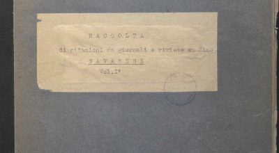 SEZ.SAV. 35.2.2 – RACCOLTA DI CITAZIONI DA GIORNALI E RIVISTE SU NINO SAVARESE