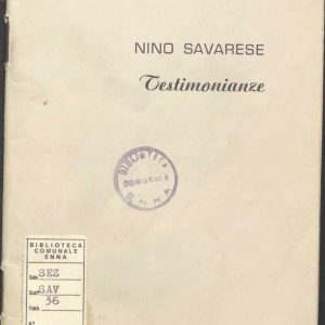 SEZ.SAV. 36 - NINO SAVARESE, TESTIMONIANZA. CARDACI-GERVASI