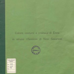 SEZ.SAV. 46 - COLORE, COSTUMI E CRONACA DI ENNA IN ALCUNE RIFLESSIONI DI N. SAVARESE. E. FALGE