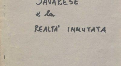 SEZ.SAV. 54 – SAVARESE E LA REALTA’ IMMUTATA. ANITO SCARPA