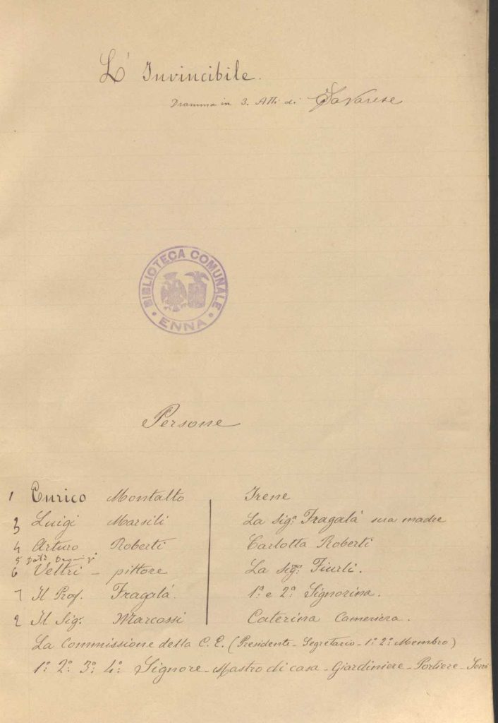 SEZ.SAV. M. 35.1.15 – L’INVINCIBILE. FEDERICO SAVARESE