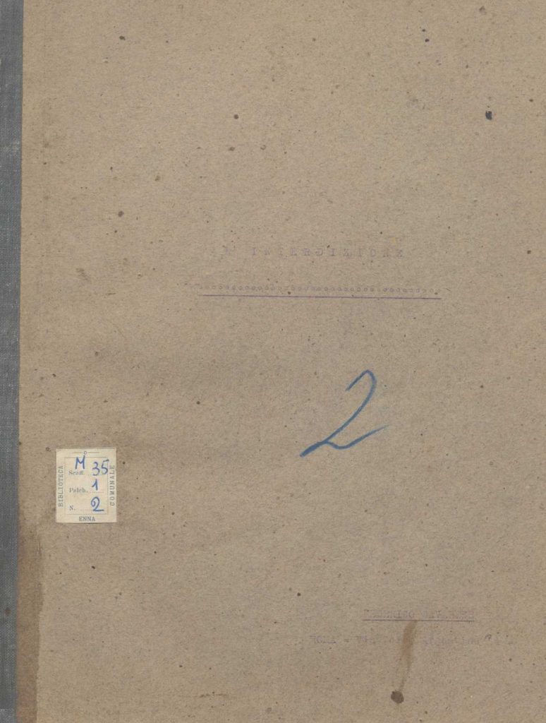 SEZ.SAV. M. 35.1.2 – L’INTERDIZIONE. COMMEDIA IN TRE ATTI. FEDERICO SAVARESE