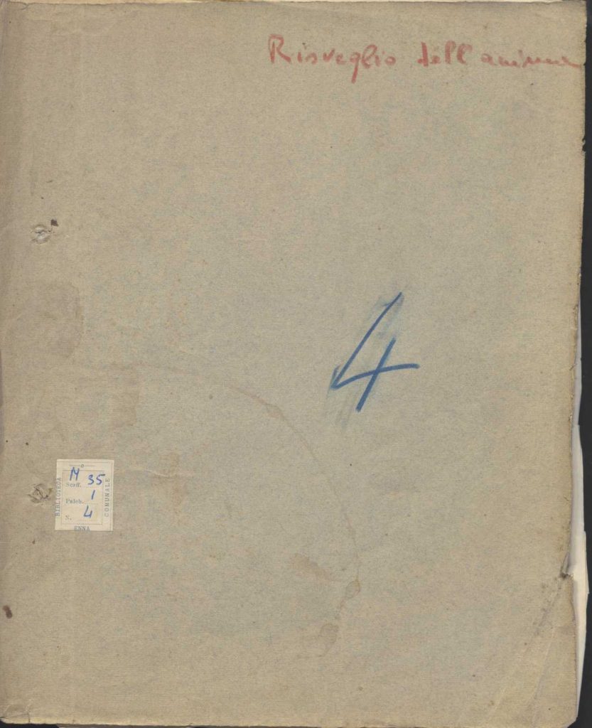 SEZ.SAV. M. 35.1.4 – RISVEGLIO DELL’ANIMA. FEDERICO SAVARESE