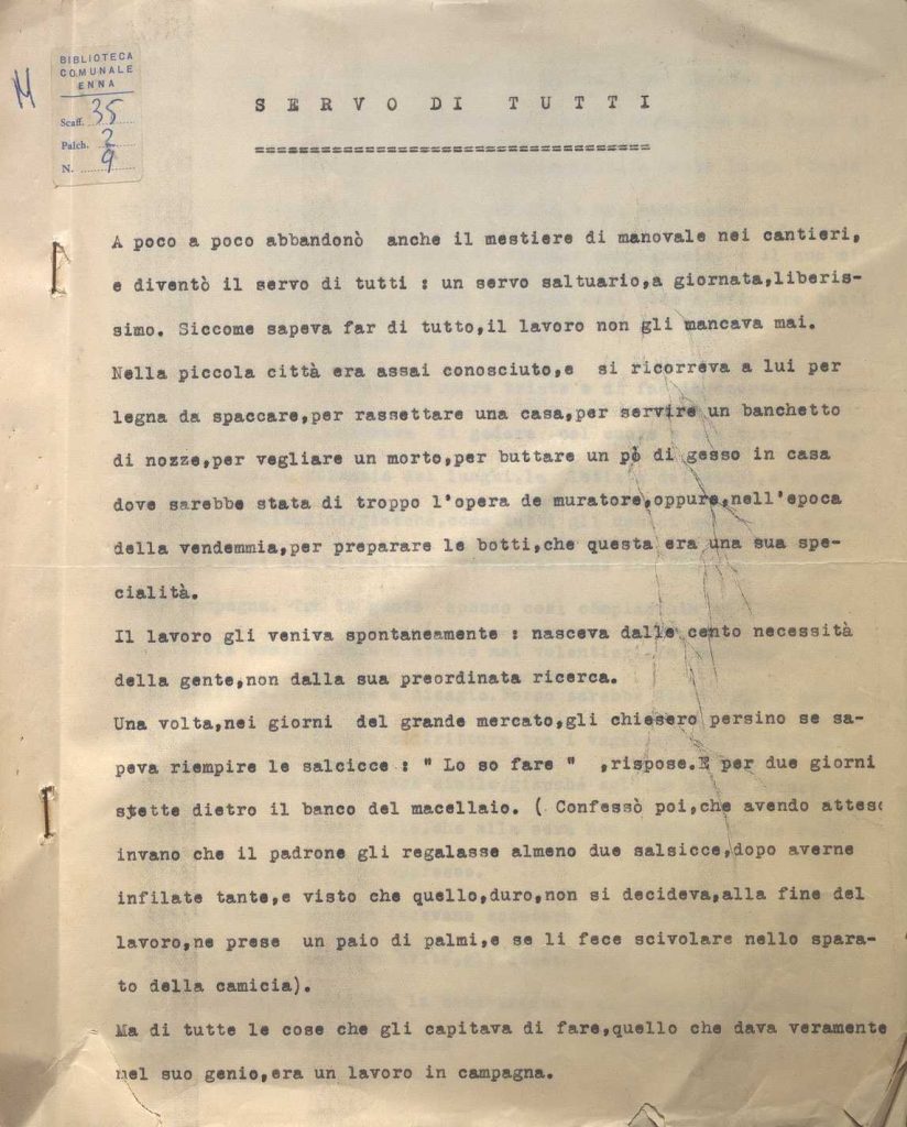 SEZ.SAV. M.35.2.9 – SERVO DI TUTTI.NINO SAVARESE