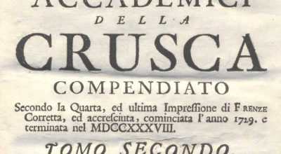 C.M.17. I. 6 – VOCABOLARIO DEGLI ACCADEMICI DELLA CRUSCA COMPENDIATO. 1729-1741. TOMO II D-I