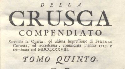 C.M.17. I. 9 – VOCABOLARIO DEGLI ACCADEMICI DELLA CRUSCA COMPENDIATO. 1729-1741. TOMO V T-Z