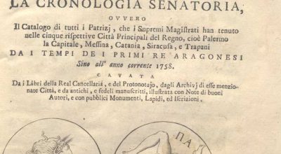 C.M.17. L.16 – DELLA SICILIA NOBILE. OPERA DI FRANCESCO M. E. E GAETANI MARCHESE DI VILLA BIANCA. PARTE TERZA.1758-59. VOL.IV