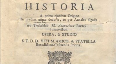 C.M.18. H. 1 – CATANA ILLUSTRATA. VITO MARIA AMICO. 1740. TOMO I