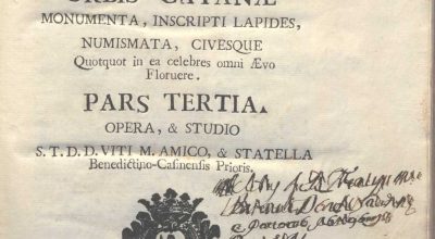C.M.18. H. 3 – CATANA ILLUSTRATA. VITO MARIA AMICO. 1741. TOMO III