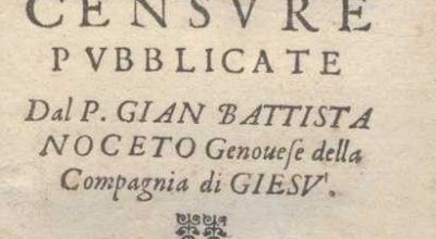 C.M.4. D.11 – ASTROLOGIA OTTIMA INDIFFERENTE E PESSIMA. CENSURE PUBBLICATE DAL P. GIAN BATTISTA NOCETO.1663