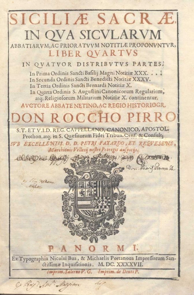 C.M.7.E.10 – SICILIA SACRA. ROCCHO PIRRO. 1647. VOLUME 4