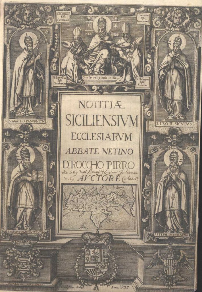 C.M.7.E.8 – SICILIA SACRA. ROCCHO PIRRO. 1633. VOLUME 1-2