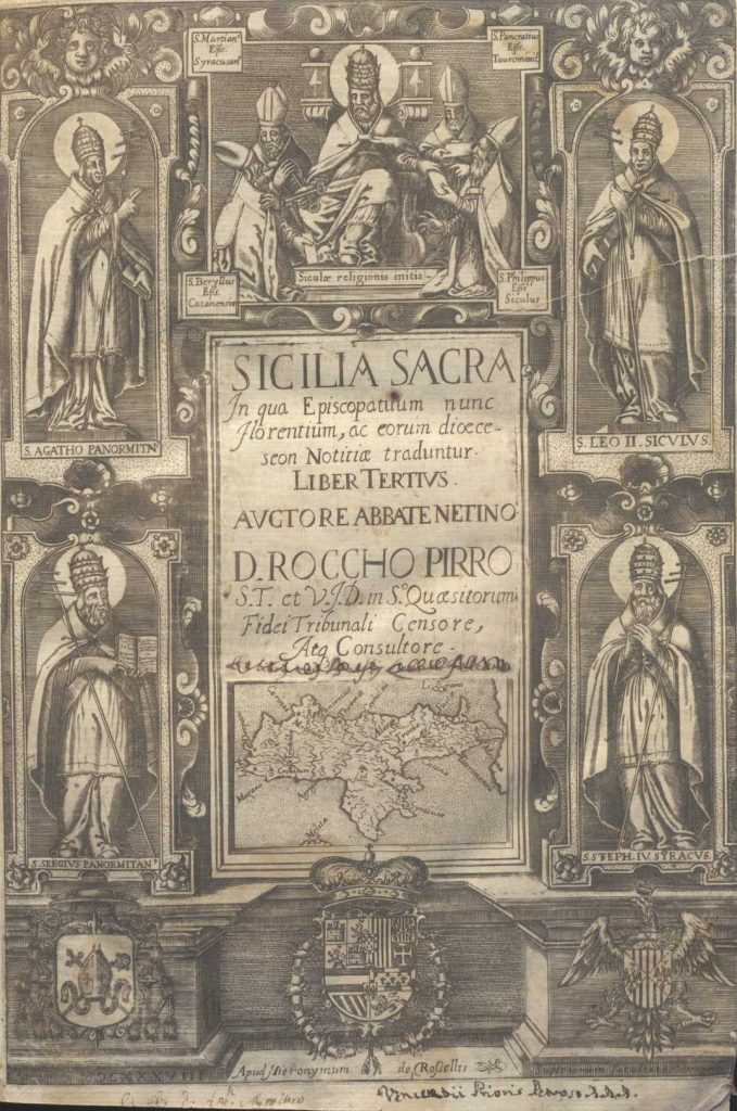 C.M.7.E.9 – SICILIA SACRA. ROCCHO PIRRO. 1647. VOLUME 3