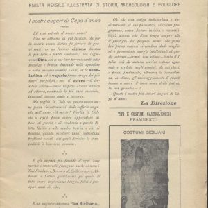 a.28.2.23 - LA SICILIANA. RIVISTA MENSILE ILLUSTRATA DI STORIA, ARCHEOLOGIA E FOLKLORE. 1912