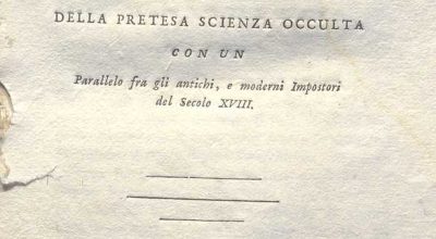 C.M. 14. H. 28 – CORRISPONDENZA SEGRETA DELLA VITA PUBBLICA E PRIVATA DEL CONTE CAGLIOSTRO. GIUSEPPE COMPAGNONI. 1791