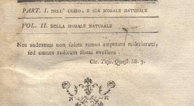 C.M. 14. I. 26 – FILOSOFIA DELL’UOMO. AB. FRANCESCO LONGANO 1783