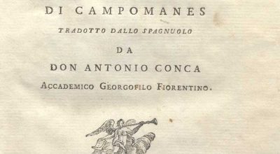 C.M. 14. I. 28 – DISCORSI SOPRA IL FOMENTO DELL’INDUSTRIA POPOLARE, DEL CONTE CAMPOMANES. TRADOTTO DA DON ANTONIO CONCA.1787