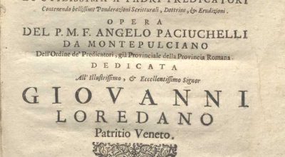 C.M. 17. H. 2 – TRATTATO DELLA PAZIENZA. PADRE MAESTRO ANGELO PACIUCCHELLI- 1704