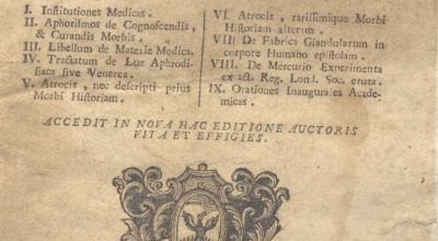 C.M. 18. F. 19 – OPERA OMNIA MEDICA COMPLECTENTIA. HERMAN BOERHAAVE. 1751