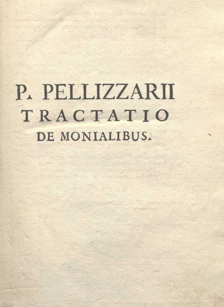 C.M. 18. G. 7 – TRACTATIO DE MONALIBUS. FRANCISCO PELLIZZARIO. 1765