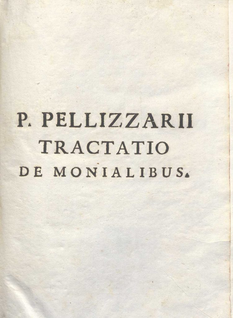 C.M. 18. G. 8 – TRACTATIO DE MONALIBUS. FRANCISCO PELLIZZARIO. 1761