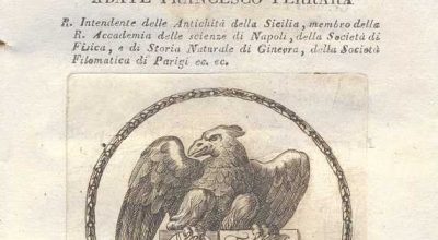 C.M. 20. F. 12 – GUIDA DEI VIAGGIATORI AGLI OGGETTI PIU’ INTERESSANTI DA VEDERSI IN SICILIA. ABATE FRANCESCO FERRARA.1822
