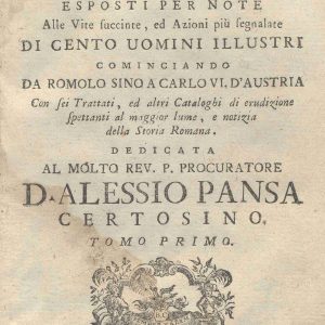 PERA DEI COSTUMI E RITI DEGLI ANTICHI ROMANI ESPOSTI PER NOTE. ANTONIO RAIMONDO PIACENTI. 1760