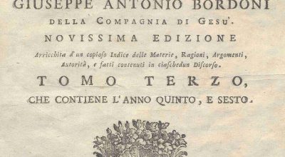 C.M. 15. I. 24 – DISCORSI PER L’ESERCIO DELLA BUONA MORTE DEL PADRE GIUSEPPE ANTONIO BORDONI. 1783. TOMO III