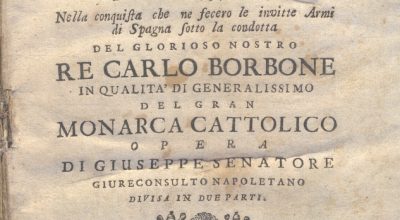 C.M.15.I.11 – GIORNALE STORICO DI QUANTO AVVENNE NE’ DUE REAMI DI NAPOLI E DI SICILIA NELL’ANNO 1734 E 1735.GIUSEPPE SENATORE.1742