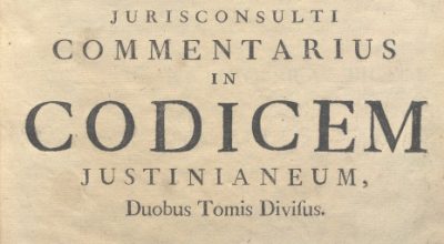 CM.19.G.14 – COMMENTARIUS IN CODICEM JUSTINIANEUM. JOHANNIS BRUNNEMANNI. 1771. TOMO II