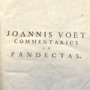 CM.19.H.18 - COMMENTARIUS AD PANDECTAS. JOANNIS VOET. 1775. TOMO II