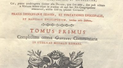 CM.19.E.15 – THESAURUS SACRORUM RITUUM. D. BARTHOLOMEO GAVANTI. 1769. TOMO I