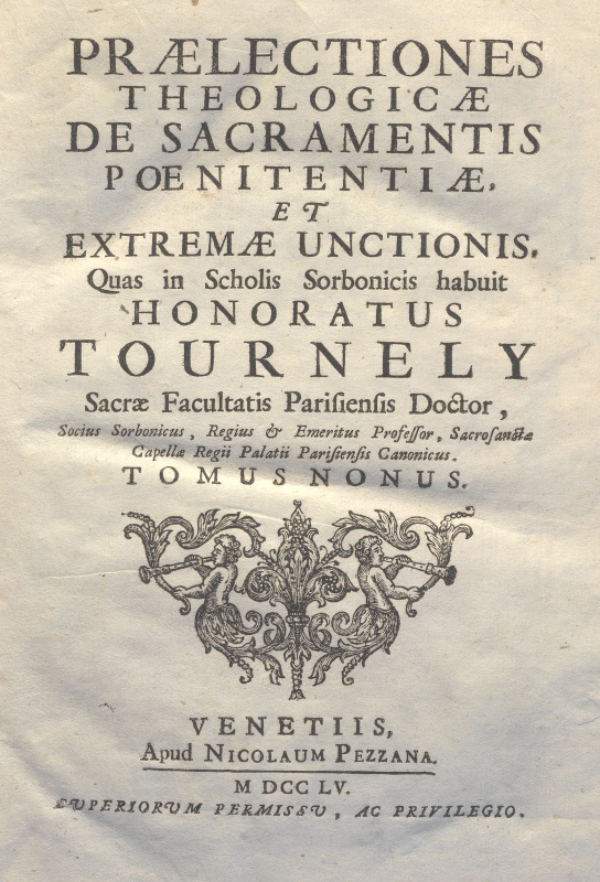 CM.16.B.23 – THEOLOGIA DOGMATICA. HONORATUS TOURNELY. 1755. TOMO IX